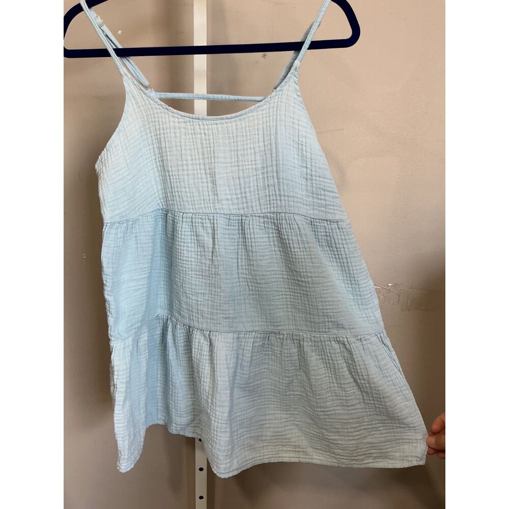 Wild Fable Gauze Tunic Light Baby Blue Summer Top. Size Medium